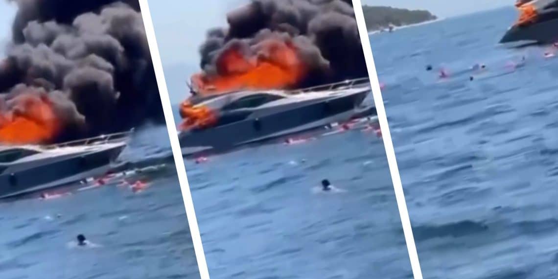 Kınalıada’da Tekne Yangını: 16 Kişi Denize Atladı