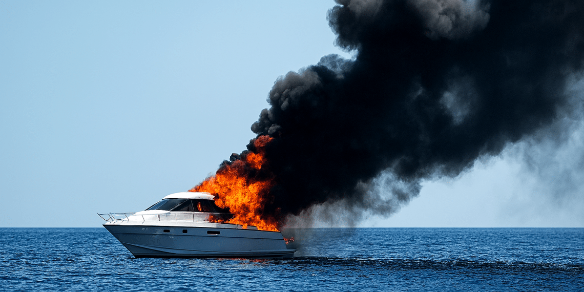 Çeşme’de Marinada Bağlı Motoryat Yandı: Kontrol İçin Batırıldı