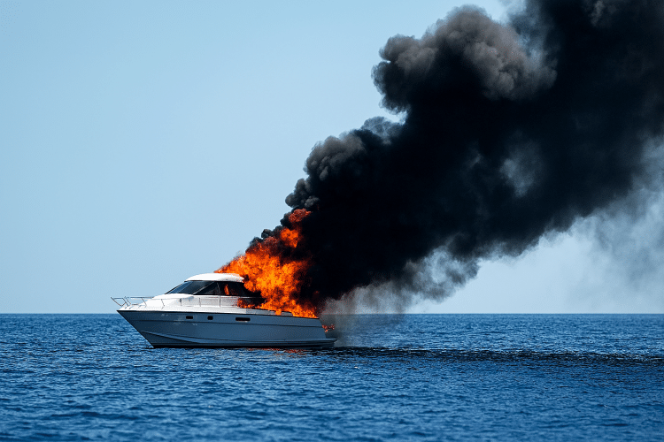 Çeşme’de Marinada Bağlı Motoryat Yandı: Kontrol İçin Batırıldı