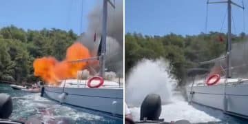 Muğla’da Tekne Yangını: Alevler Kısa Sürede Tüm Tekneyi Sardı