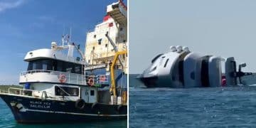 Dolce Vento’nun Kurtarma Çalışmalarında Blacksea Dalgıçlık Gemisi Görevde