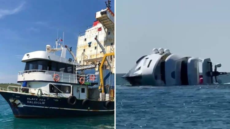 Dolce Vento’nun Kurtarma Çalışmalarında Blacksea Dalgıçlık Gemisi Görevde