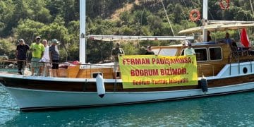 Bodrum Cennet Koyu’nda Yurttaşlardan Yat İşgaline Tepki