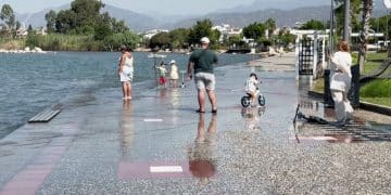 Fethiye’de Gelgit Etkisi: Deniz Suyu Kordona Kadar Yükseldi