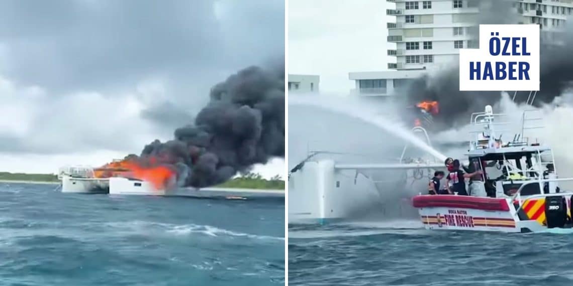 Florida’da 52 Feet Katamaran Alev Aldı: Yolcular Son Anda Tahliye Edildi