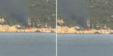 Kekova Tekne Yangını