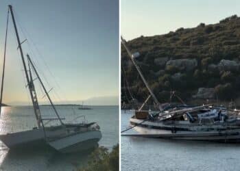 Sığacık Körfezi’nde Lodos Hasarı: Tekneler Battı, Kıyıya Sürüklendi