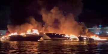 Yalıkavak Marina’da 8 Motoryatı Etkileyen Yangın Kontrol Altına Alındı