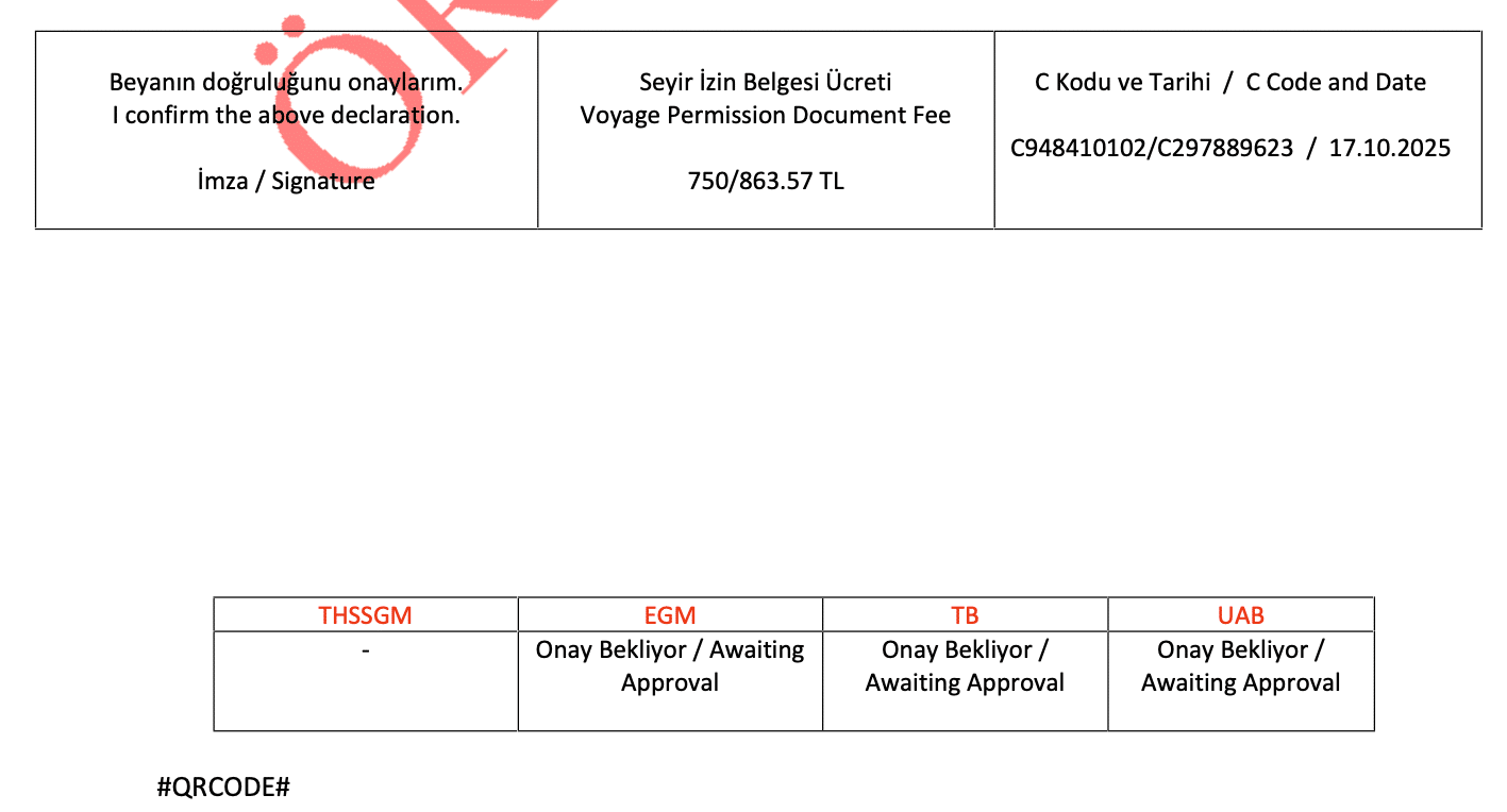 Ödeme Beyan Et ekranı